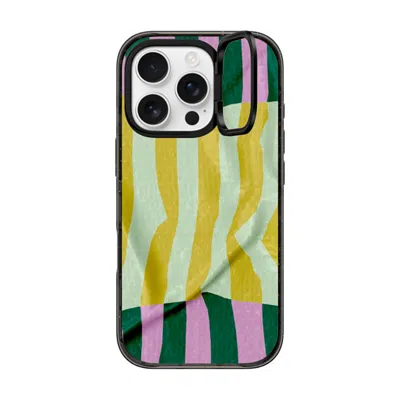 Casetify Iphone 16 Pro Case Black Impact Ring Stand Case Magsafe Compatible  Pattern Afternoon At Capri