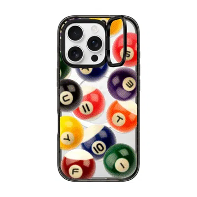 Casetify Iphone 16 Pro Case Black Impact Ring Stand Case Magsafe Compatible  Sport Billiard