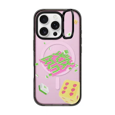 Casetify Iphone 16 Pro Case Black Impact Ring Stand Case Magsafe Compatible  Strike It Rich!