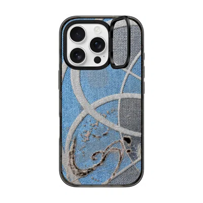 Casetify Iphone 16 Pro Case Black Impact Ring Stand Case Magsafe Compatible  Surrealism Cyber Denim