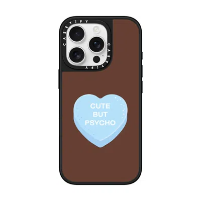 Casetify Iphone 16 Pro Case Black On Black Mirror Case Magsafe Compatible  Cute But Psycho - Hot Fudge Caseti