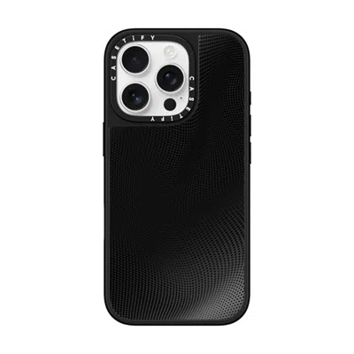 Casetify Iphone 16 Pro Case Black On Black Mirror Case Magsafe Compatible  Halftone Case