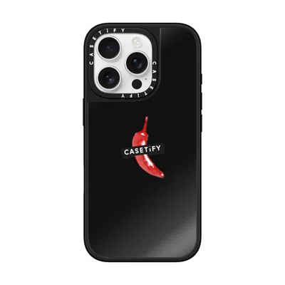 Casetify Iphone 16 Pro Case Black On Black Mirror Case Magsafe Compatible  “spicy Hot Pot Only"