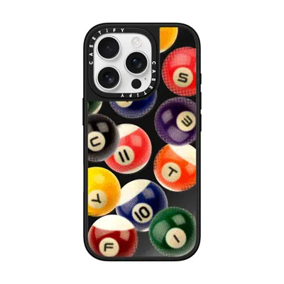 Casetify Iphone 16 Pro Case Black On Black Mirror Case Magsafe Compatible  Sport Billiard