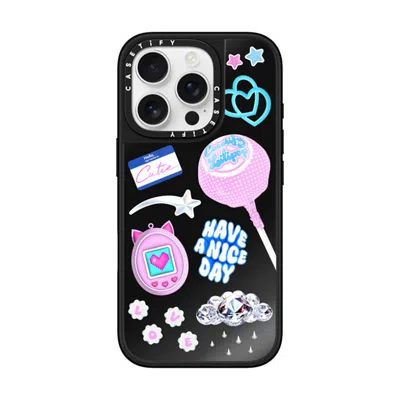 Casetify Iphone 16 Pro Case Black On Black Mirror Case Magsafe Compatible  Y2k Collage