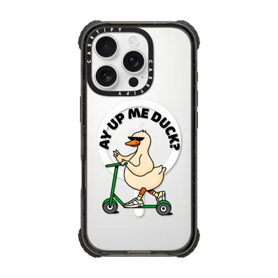 Casetify Iphone 16 Pro Case Black Ultra Impact Case Magsafe Compatible  Ay Up Me Duck?