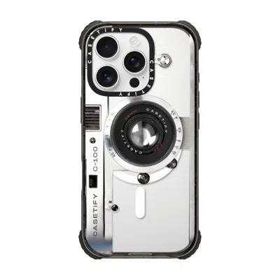 Casetify Iphone 16 Pro Case Black Ultra Impact Case Magsafe Compatible  Camera Case - Retro