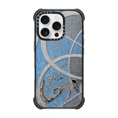 Casetify Iphone 16 Pro Case Black Ultra Impact Case Magsafe Compatible  Surrealism Cyber Denim