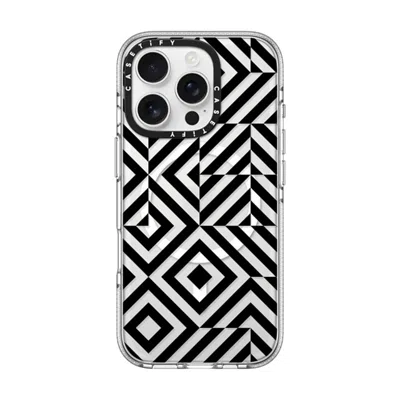 Casetify Iphone 16 Pro Case Clear Impact Clear Case Magsafe Compatible  Block Diamond Case  In Transparent