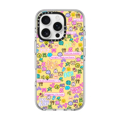 Casetify Iphone 16 Pro Case Clear Impact Clear Case Magsafe Compatible  Emoji Paradise  In Transparent