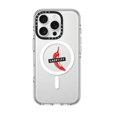 Casetify Iphone 16 Pro Case Clear Impact Clear Case Magsafe Compatible  “spicy Hot Pot Only"  In Transparent