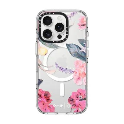 Casetify Iphone 16 Pro Case Clear Impact Clear Case Magsafe Compatible  Spring Design #2 - Floral Garden Case In Transparent