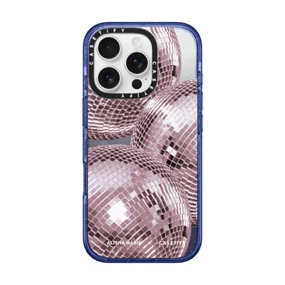 Casetify Iphone 16 Pro Case Glitter Indigo Impact Case Magsafe Compatible  Alisha Marie Disco Baby Case Caset
