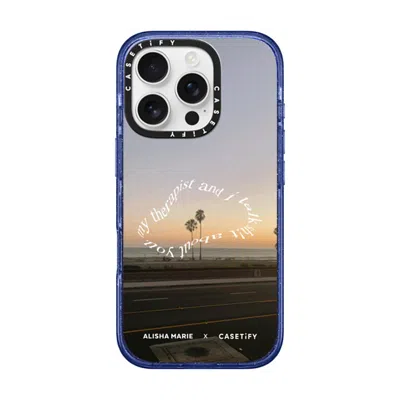Casetify Iphone 16 Pro Case Glitter Indigo Impact Case Magsafe Compatible  Alisha Marie Sunsets & Therapy Cas