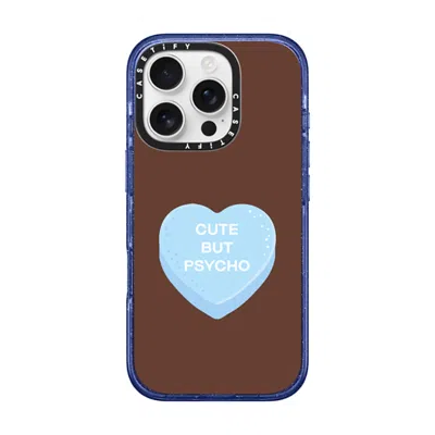 Casetify Iphone 16 Pro Case Glitter Indigo Impact Case Magsafe Compatible  Cute But Psycho - Hot Fudge Caseti