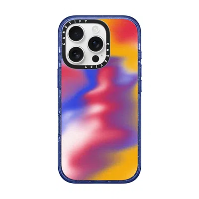 Casetify Iphone 16 Pro Case Glitter Indigo Impact Case Magsafe Compatible  Gradient,futurism Primary Aura