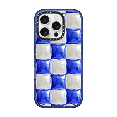 Casetify Iphone 16 Pro Case Glitter Indigo Impact Case Magsafe Compatible  Y2k,pattern Balloon Checkers - Roy