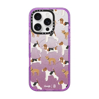 Casetify Iphone 16 Pro Case Glitter Purple Impact Case Magsafe Compatible  3hk Cny #4