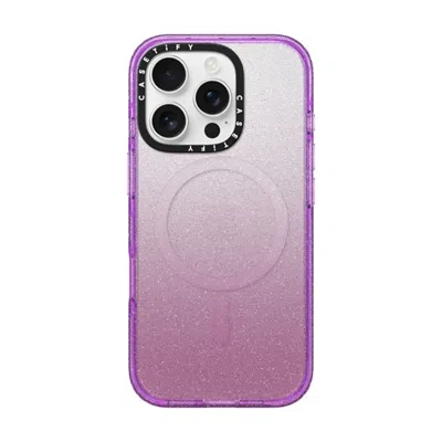 Casetify Iphone 16 Pro Case Glitter Purple Impact Case Magsafe Compatible  _iphone6.1 (2019) Mirror C