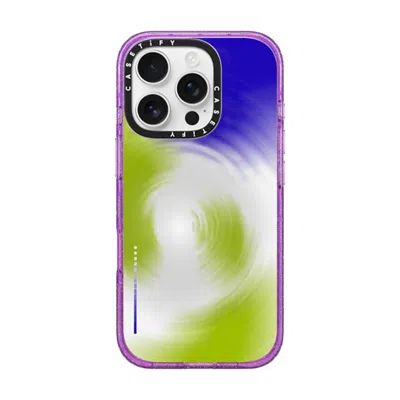 Casetify Iphone 16 Pro Case Glitter Purple Impact Case Magsafe Compatible  Gradient,futurism Matcha Ripples