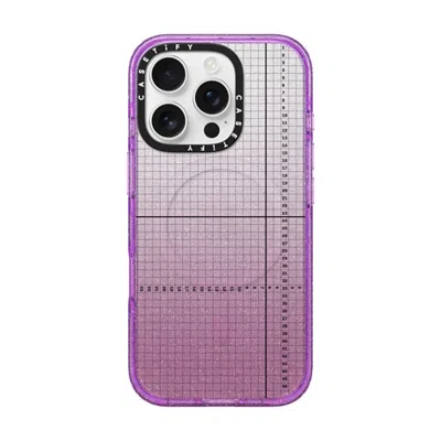 Casetify Iphone 16 Pro Case Glitter Purple Impact Case Magsafe Compatible  Metrics