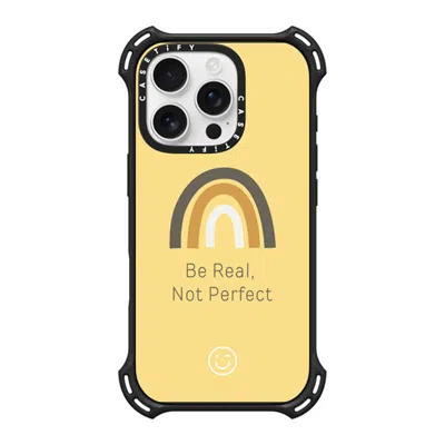 Casetify Iphone 16 Pro Case Matte Black Bounce Case Magsafe Compatible  Be Real, Not Perfect  In Orange