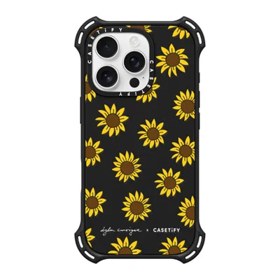 Casetify Iphone 16 Pro Case Matte Black Bounce Case Magsafe Compatible  Secret Sunflower