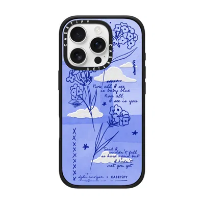 Casetify Iphone 16 Pro Case Matte Black Impact Case  Baby Blue