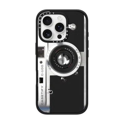 Casetify Iphone 16 Pro Case Matte Black Impact Case  Camera Case - Retro