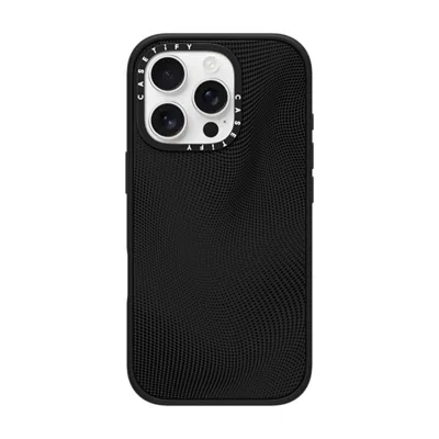 Casetify Iphone 16 Pro Case Matte Black Impact Case  Halftone Case