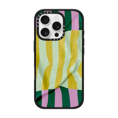 Casetify Iphone 16 Pro Case Matte Black Impact Case Magsafe Compatible  Pattern Afternoon At Capri