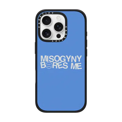 Casetify Iphone 16 Pro Case Matte Black Impact Case  Misogyny Bores Me