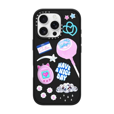 Casetify Iphone 16 Pro Case Matte Black Impact Case  Y2k Collage