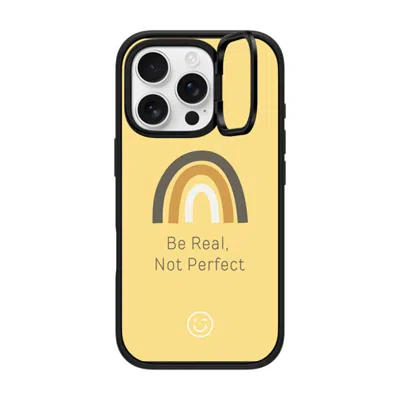 Casetify Iphone 16 Pro Case Matte Black Impact Ring Stand Case Magsafe Compatible  Be Real, Not Perfect Caset