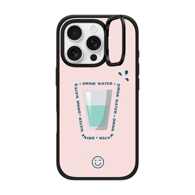 Casetify Iphone 16 Pro Case Matte Black Impact Ring Stand Case Magsafe Compatible  Hydrate Then Dominate Case