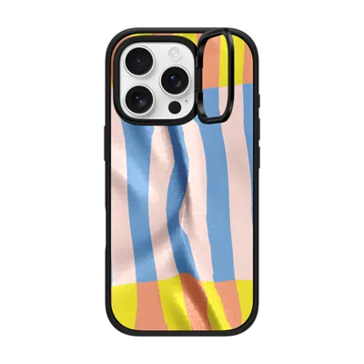 Casetify Iphone 16 Pro Case Matte Black Impact Ring Stand Case Magsafe Compatible  Pattern Afternoon At Bondi