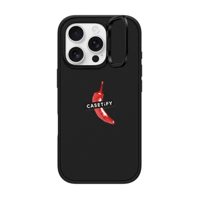 Casetify Iphone 16 Pro Case Matte Black Impact Ring Stand Case Magsafe Compatible  “spicy Hot Pot Only" Caset