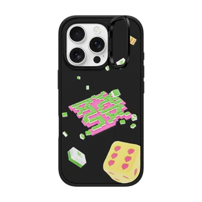 Casetify Iphone 16 Pro Case Matte Black Impact Ring Stand Case Magsafe Compatible  Strike It Rich!