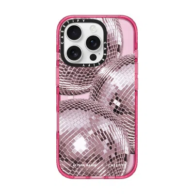 Casetify Iphone 16 Pro Case Pink Fizz Impact Case Magsafe Compatible  Alisha Marie Disco Baby Case