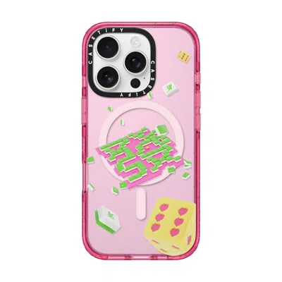 Casetify Iphone 16 Pro Case Pink Fizz Impact Case Magsafe Compatible  Strike It Rich!