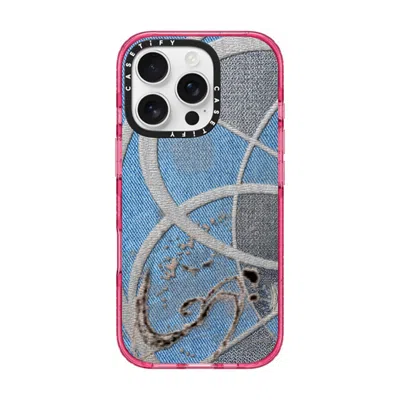 Casetify Iphone 16 Pro Case Pink Fizz Impact Case Magsafe Compatible  Surrealism Cyber Denim