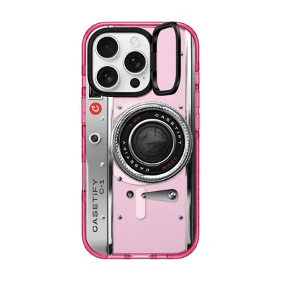 Casetify Iphone 16 Pro Case Pink Impact Ring Stand Case Magsafe Compatible  Camera Case - Classic