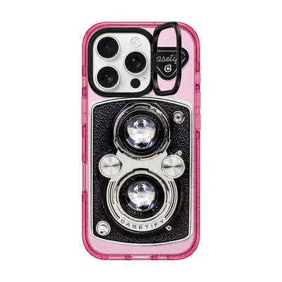 Casetify Iphone 16 Pro Case Pink Impact Ring Stand Case Magsafe Compatible  Camera Case - Vintage  In Pattern