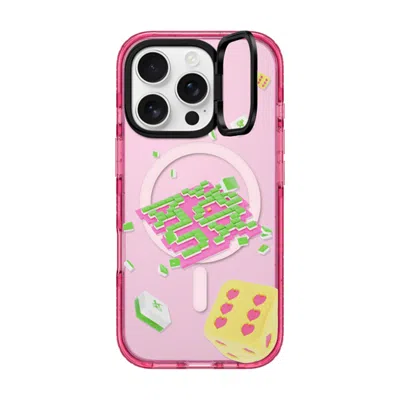 Casetify Iphone 16 Pro Case Pink Impact Ring Stand Case Magsafe Compatible  Strike It Rich!