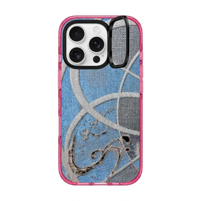 Casetify Iphone 16 Pro Case Pink Impact Ring Stand Case Magsafe Compatible  Surrealism Cyber Denim