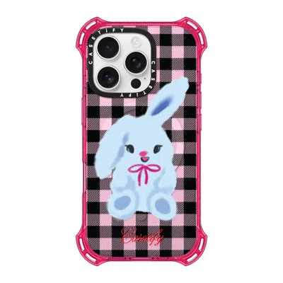 Casetify Iphone 16 Pro Case Primrose Pink Bounce Case Magsafe Compatible  Animal,cartoon Bunny With Plaid