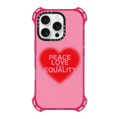 Casetify Iphone 16 Pro Case Primrose Pink Bounce Case Magsafe Compatible  Peace Love And Equality
