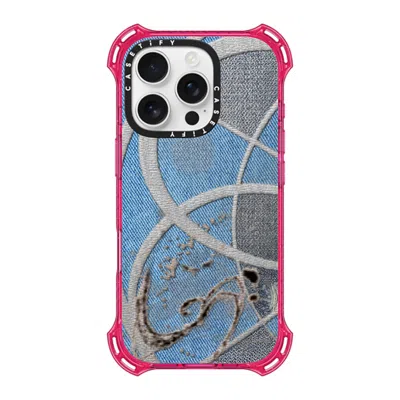 Casetify Iphone 16 Pro Case Primrose Pink Bounce Case Magsafe Compatible  Surrealism Cyber Denim