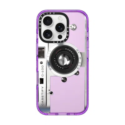 Casetify Iphone 16 Pro Case Purple Impact Case  Camera Case - Retro