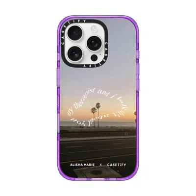 Casetify Iphone 16 Pro Case Purple Impact Case Magsafe Compatible  Alisha Marie Sunsets & Therapy Case Caseti
